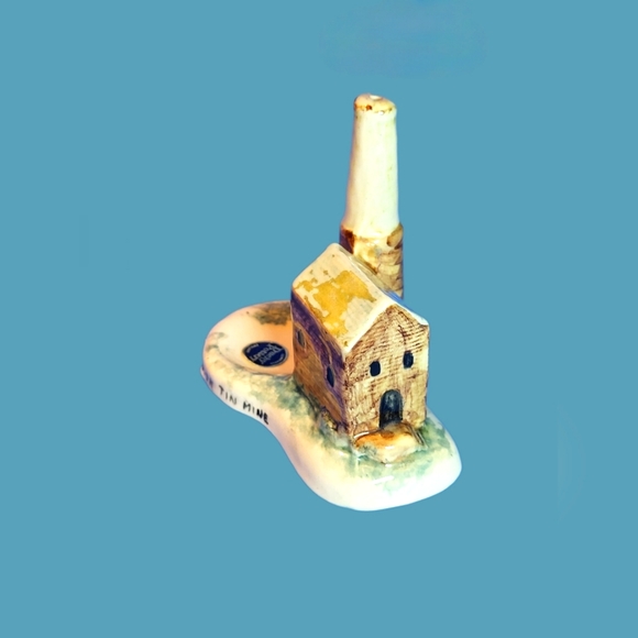 Vintage Duchy Pottery Ceramic Cornish Tin Mine vintage trinket tray  House - Picture 11 of 13